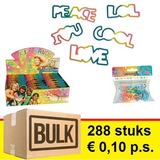 BULK SALE *** *** LUCKY BRACELETS BANDS FOR CHILDREN - MODEL: WORDS (288st.)