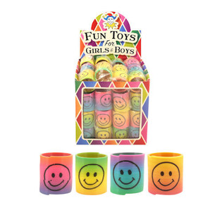 MINI SMILEY RAINBOW SPRINGS Ø3.5 CM IN DISPLAY (60 pcs)
