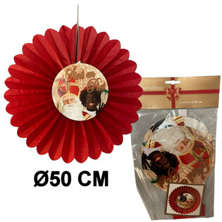 SINTERKLAAS DECORATION FAN Ø50 CM - FOLDABLE (6 pcs)