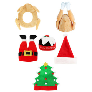 MIX LUXURY FUNNY CHRISTMAS HATS - XMAS CAPS (6 pcs)